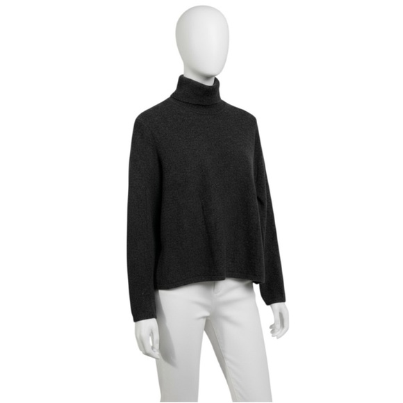Valerie Stevens Two Ply Cashmere Gray Turtleneck Sweater Women’s Size Large - Picture 6 of 9
